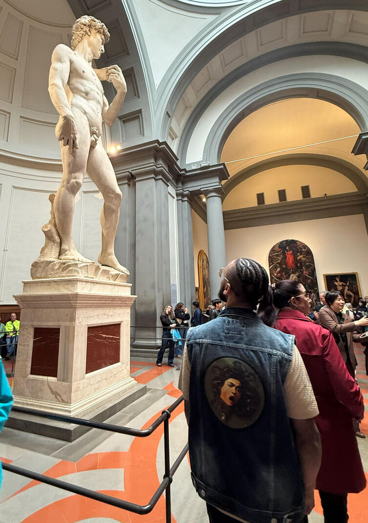 Met Michelangelo's "David" in Florence!